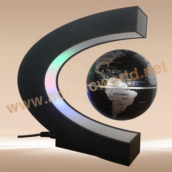 acrylic floating display magnetic display with led and globe